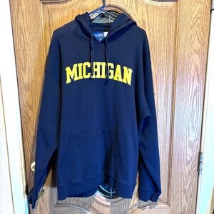 Michigan Hoodie Mens 3XL Big Cotton NCAA Collegiate Pullover Sweatshirt